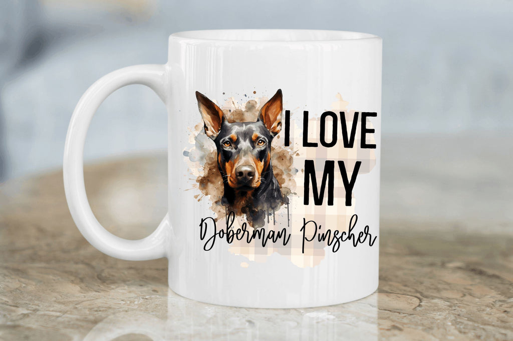 I love my Doberman Pinscher png design So Fontsy
