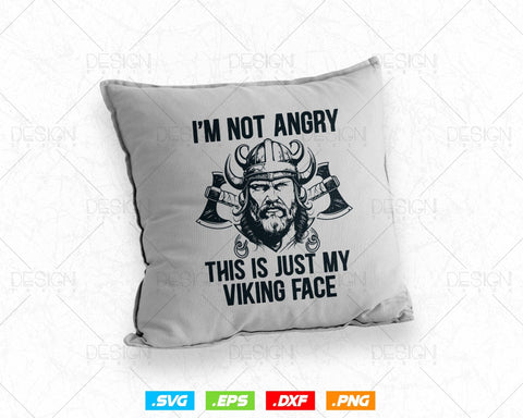 I'm Not Angry This is Just My Viking Face Svg Png, Bearded Face Funny Design, Svg Files for Cricut Silhouette, Instant Download SVG DesignDestine 