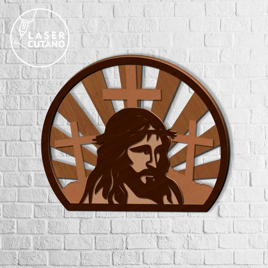 JESUS Multilayer Wall Decor, Laser Cut Template, Wood Cut and Paper Cut ...