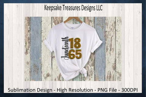 Juneteenth 1865, Faux Embroidery Alpha, Sublimation PNG, Juneteenth T-Shirt Design, Horizontal and Vertical Design Set, Digital Download Sublimation Keepsake Treasures Designs LLC. 