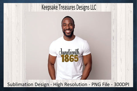 Juneteenth 1865, Faux Embroidery Alpha, Sublimation PNG, Juneteenth T-Shirt Design, Horizontal and Vertical Design Set, Digital Download Sublimation Keepsake Treasures Designs LLC. 