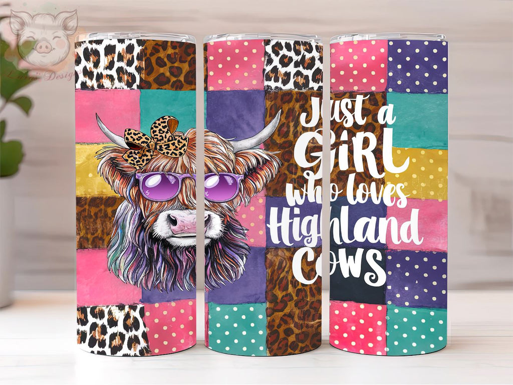 Just A Girl Who Loves Highland Cows - Elliot Tartan Tumbler