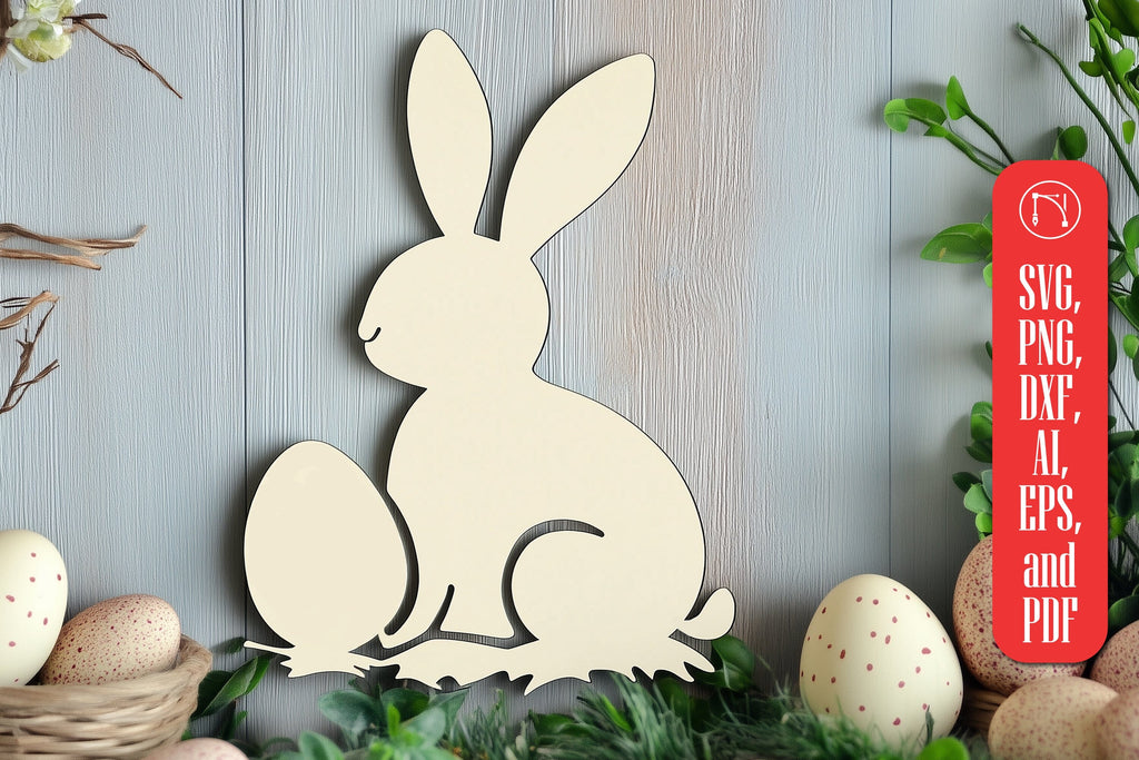 Laser Cut Easter Bunny SVG Cut File - So Fontsy