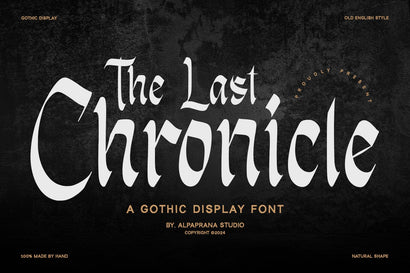 Last Chronicle - Display Font Font Alpaprana Studio 