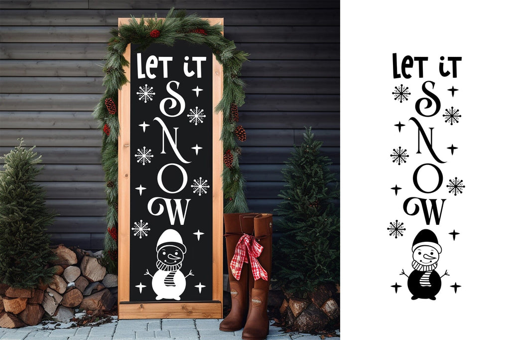 Let It Snow | Christmas Porch Sign SVG - So Fontsy
