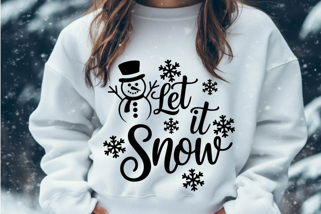 Let It Snow Snowman SVG – Festive Winter Design for Crafts - So Fontsy