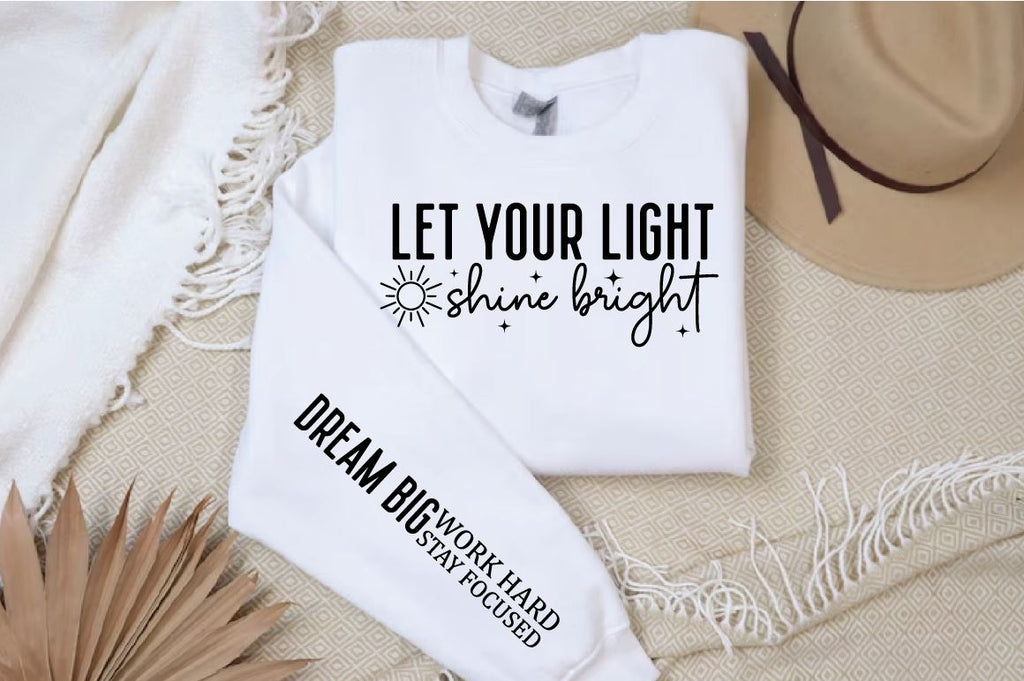 Let your light shine bright Sleeve SVG Design - So Fontsy