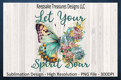Let Your Spirit Soar Inspirational Quote, Sublimation PNG Design, Affirmation Quote, PNG For Sublimation, Digital Download, PNG Printable Sublimation Keepsake Treasures Designs LLC. 