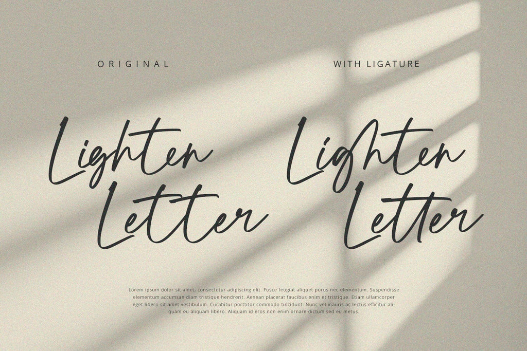 Lighten - Handwritten Script Font - So Fontsy