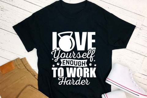 Love Yourself Enough to Work Harder - Workout SVG SVG CraftLabSVG 