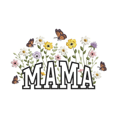 Mama Flower Embroidery Design, 3 sizes, Instant Download Embroidery/Applique DESIGNS Nino Nadaraia 