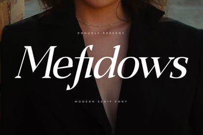 Mefidows - Modern Serif Font Font Letterena Studios 