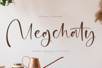 Megchaty - Modern Handwritten Font Font Letterena Studios 