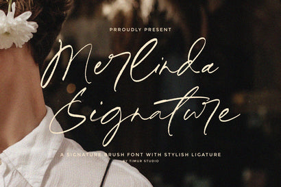 Merlinda Signature - Signature Brush Font Font Timur type 