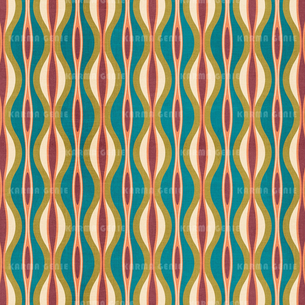 Mid Century Retro 1970s Colorful Cloth Textured Pattern Digital Paper ...