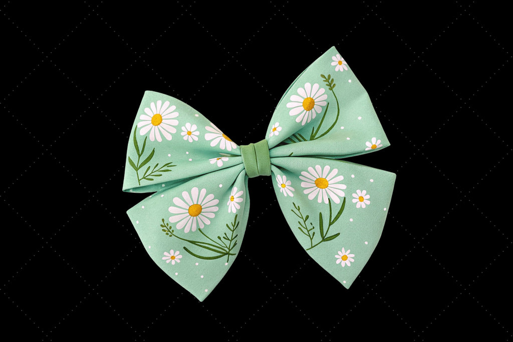 Mint Green Daisy Coquette Bow Clipart, mint green bow  display picture 2