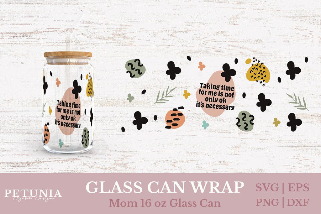 Mom Glass Can Wrap SVG - So Fontsy
