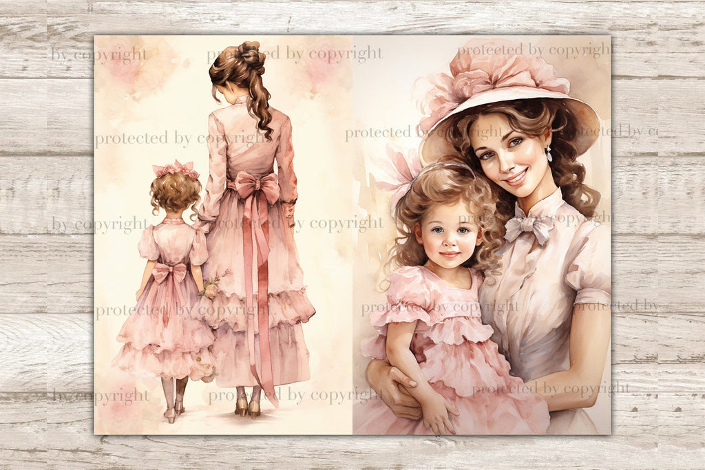 Mothers Day Junk Journal Pages | Victorian Ephemera - So Fontsy