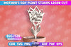 Mothers Day Plant Trellis Laser Cut | Mom Plant Stakes Design | Garden Stakes Laser Cut | Mom Cake Topper SVG The T Store Design