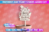 Mothers Day Plant Trellis Laser Cut | Mom Plant Stakes Design | Garden Stakes Laser Cut | Mom Cake Topper SVG The T Store Design