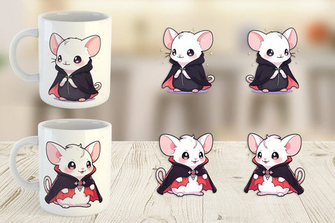Mug Wrap Cute Rat Halloween Sublimation artnoy 