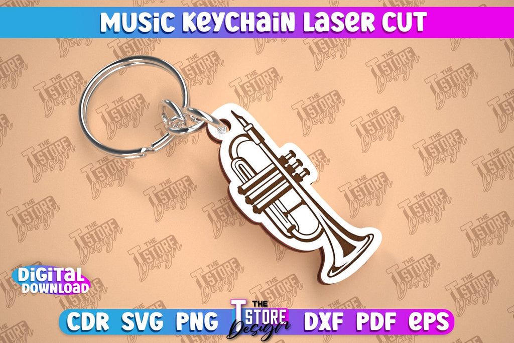 Music Keychain Laser Cut 