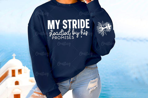 My stride steadied by His promises Sleeve SVG Design SVG Designangry 