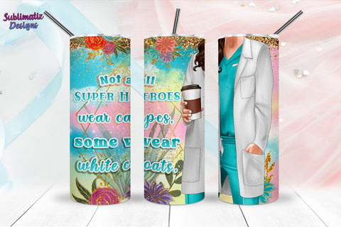 Nurse 20 oz Skinny Tumbler Wrap Design | Nurse's Day Tumbler Wrap Sublimation Design Sublimation Sublimatiz Designs 