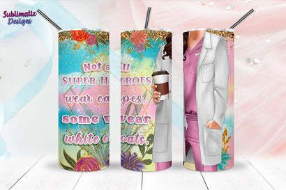 Nurse Tumbler Wrap Design Pink | Nurse's Day Tumbler Wrap Sublimation Design Sublimation Sublimatiz Designs 