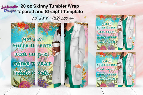Nurse Tumbler Wrap Design Turquoise | Nurse's Day Tumbler Wrap Sublimation Design Sublimation Sublimatiz Designs 