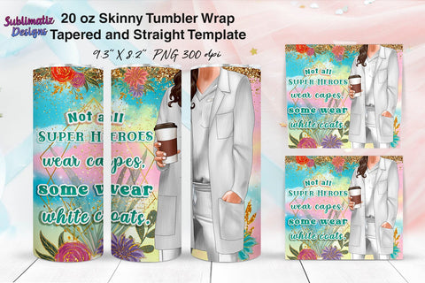 Nurse Tumbler Wrap Design White Coat | Nurse's Day Tumbler Wrap Sublimation Design Sublimation Sublimatiz Designs 