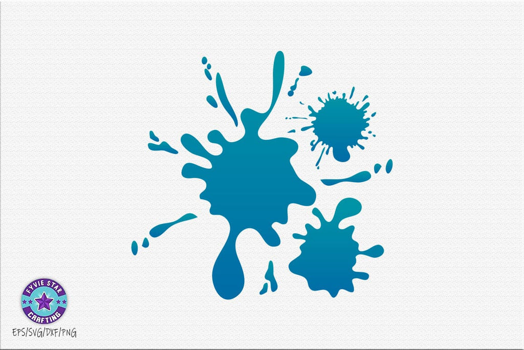 Paint Splatter SVG PNG Bundle - So Fontsy