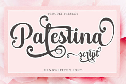 Palestina Script Font RomieStudio 