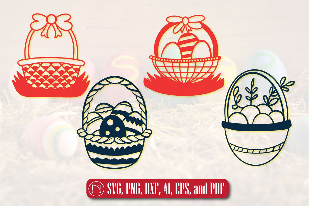 Paper Cut Easter Basket SVG Cut File - So Fontsy
