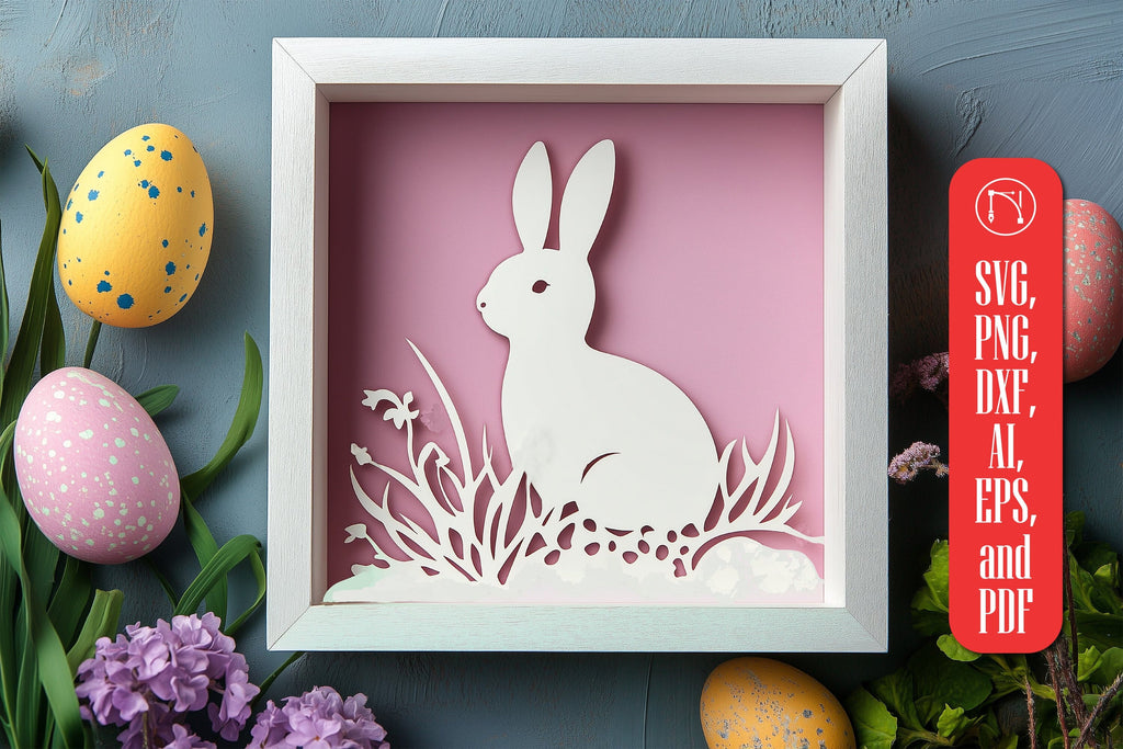 Paper Cut Easter Shadow Box SVG Cut File - So Fontsy