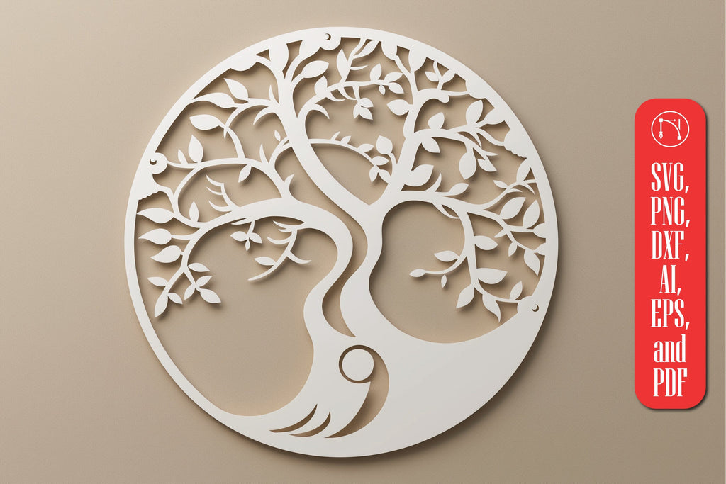 Papercut Tree of Life SVG cut file - So Fontsy