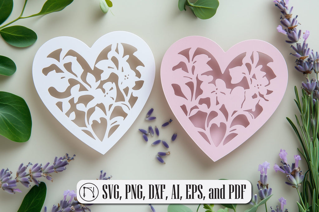 Papercut Valentine Heart SVG Cut File - So Fontsy