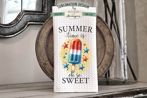 Patriotic Frozen Pops Summer - Sublimation Dish Towel Designs Sublimation Ewe-N-Me Designs 