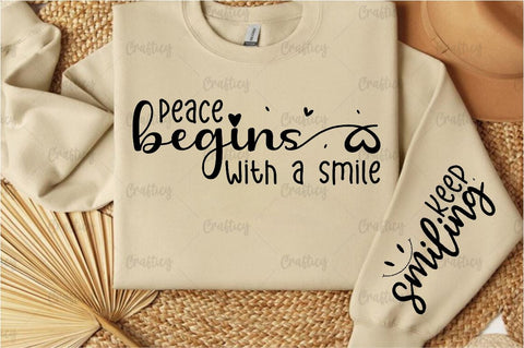 Peace begins with a smile Sleeve SVG Design SVG Designangry 