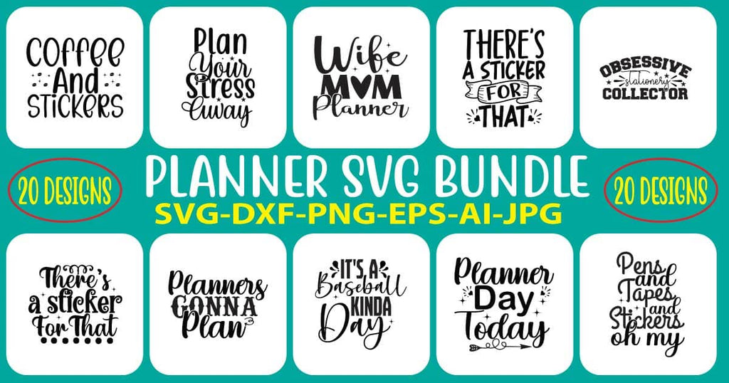 Planner SVG BUndle - So Fontsy