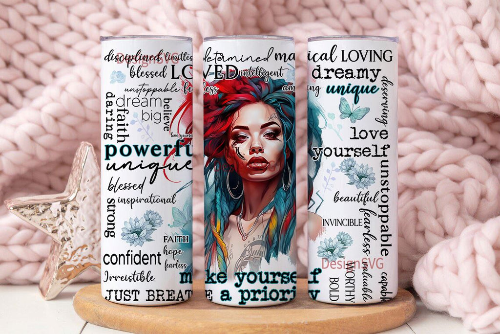 Positive Affirmations 20 Oz Tumbler Wrap Sublimation Design Digital  Download PNG, Inspirational Butterfly Tumbler (Download Now) 