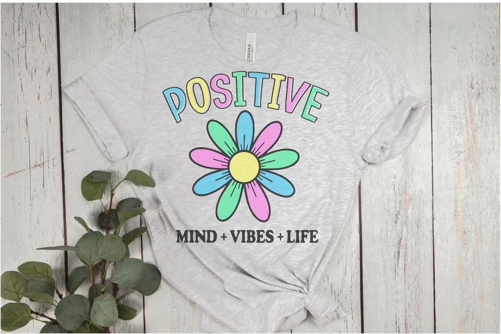Positive Mind Vibes Life SVG PNG DXF EPS Cut File - Cricut & Silhouett ...
