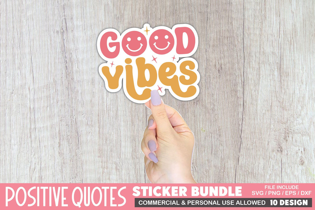 Positive Affirmation Stickers Bundle- Motivational Inspirational - So Fontsy