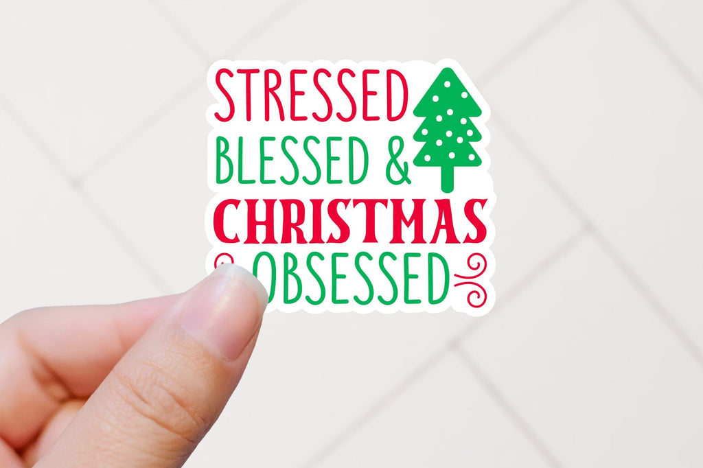 Printable Funny Christmas Stickers - So Fontsy