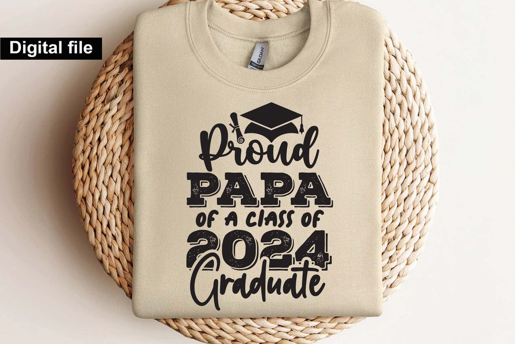 Proud papa of a class of 2024 graduate svg, Graduation t shirt svg ...
