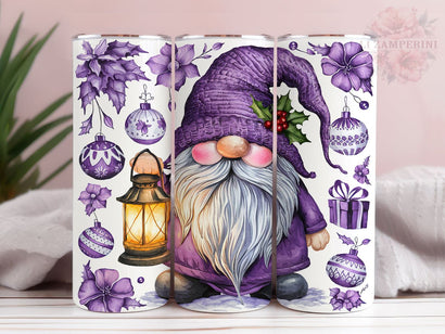Purple Christmas Gnome 20oz Tumbler Wrap PNG, Purple Gnome Tumbler Png, Straight & Tapered Tumbler Wrap, Instant Digital Download Sublimation Li Zamperini 
