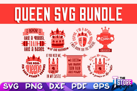 Queen SVG Design Bundle | Funny Quotes SVG | T-Shirt SVG Print Design v.2 SVG The T Store Design 