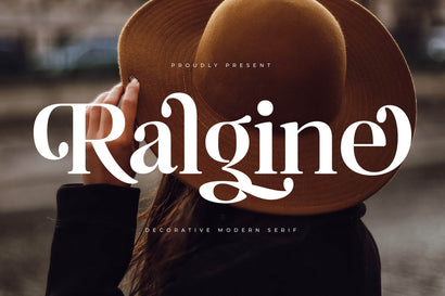 Ralgine - Decorative Modern Serif Font Letterena Studios 
