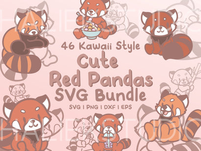 Red Panda SVG Design Set SVG HalieKStudio 