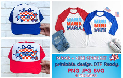 Red White Blue Patriotism Star Mama Mini Bundle SVG So Fontsy Design Shop 
